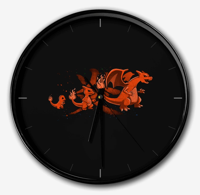 Reloj Negro de Charmander evolution