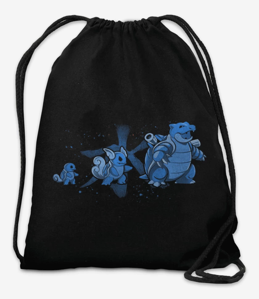 Mochila Negro de squirtle evolution