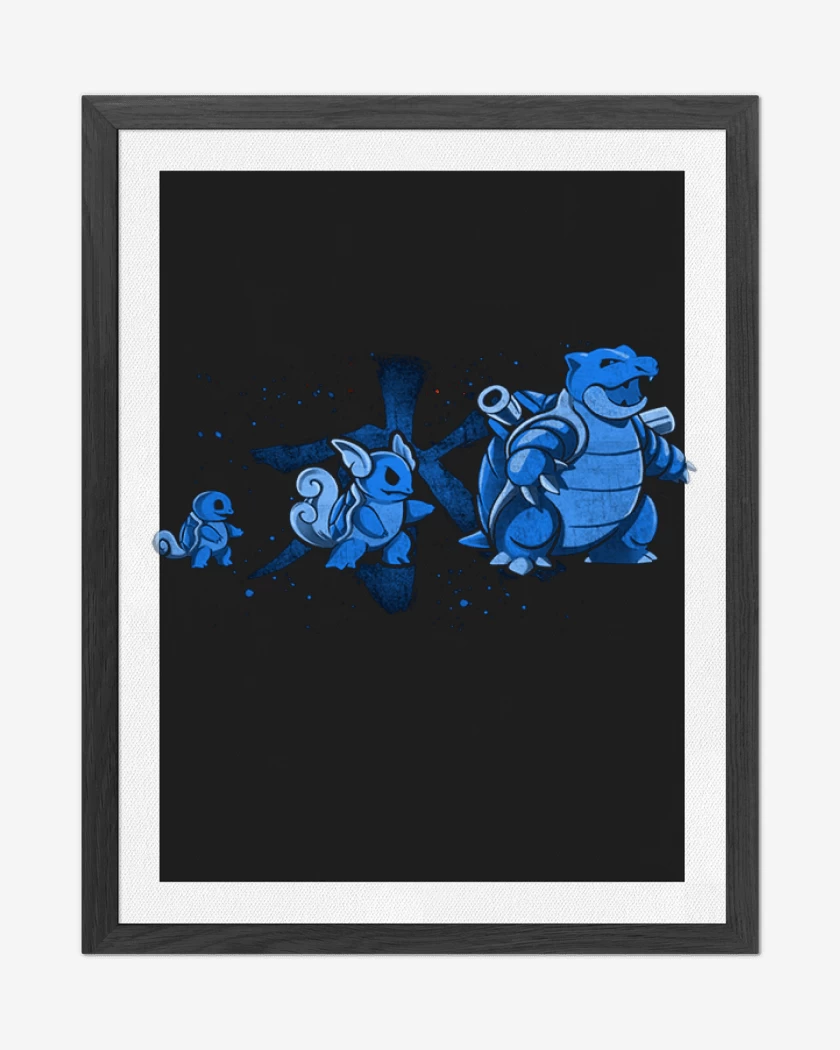 Cuadro decorativo squirtle evolution
