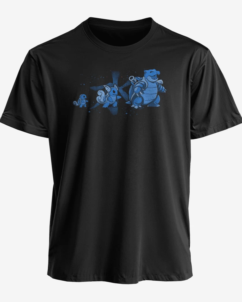 Polera premium Negro de squirtle evolution