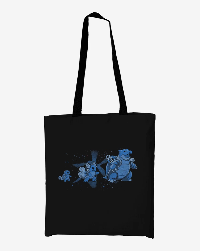Totebag Negro de squirtle evolution
