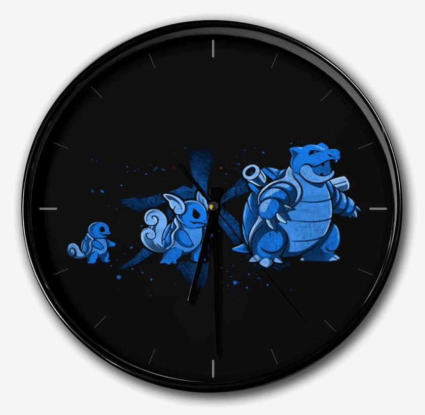 Reloj Negro de squirtle evolution