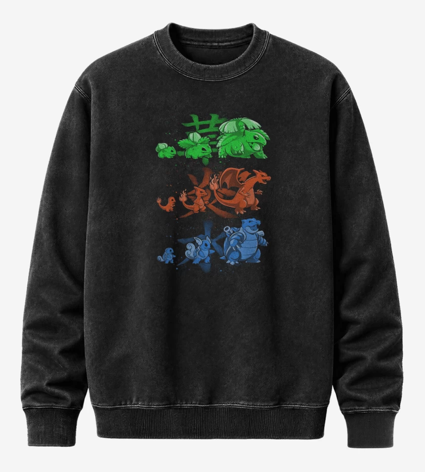 Poleron Polo Acid Wash Negro de Starter evolution