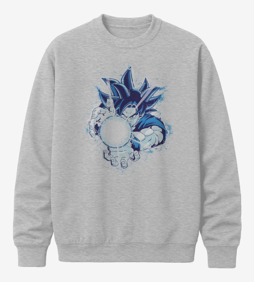 Poleron polo Gris Melange de kame hame goku