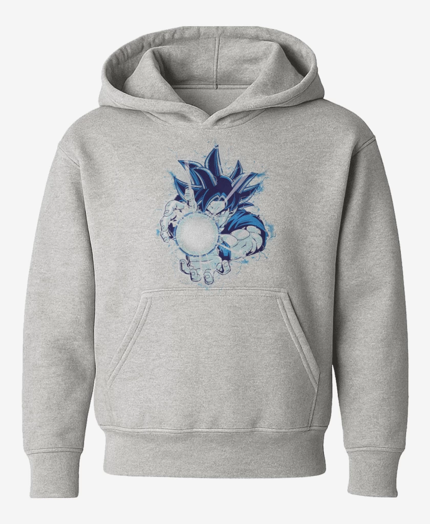 Poleron de niño Gris Melange de kame hame goku