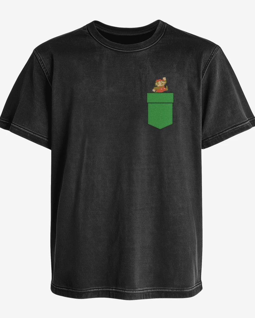 Polera desgastada Super bigote de bolsillo 2
