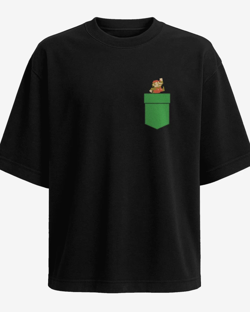 Polera Oversize Super bigote de bolsillo 2