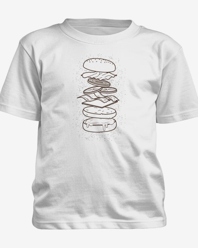 Polera de niño Blanco de burguer