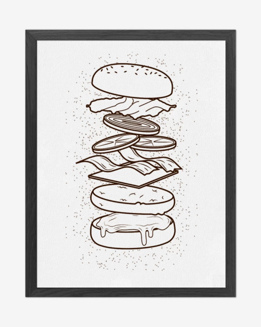 Cuadro decorativo Blanco de burguer
