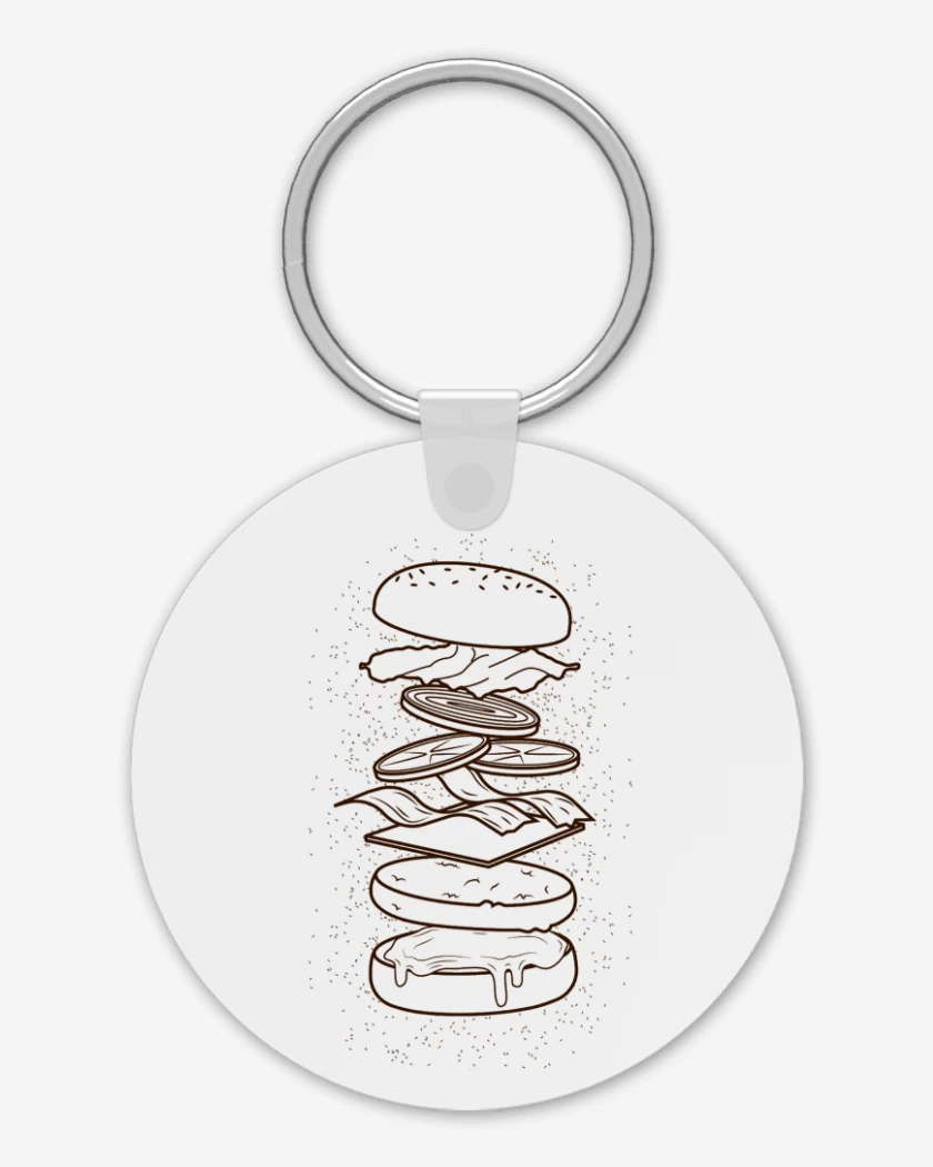 Llavero Blanco de burguer
