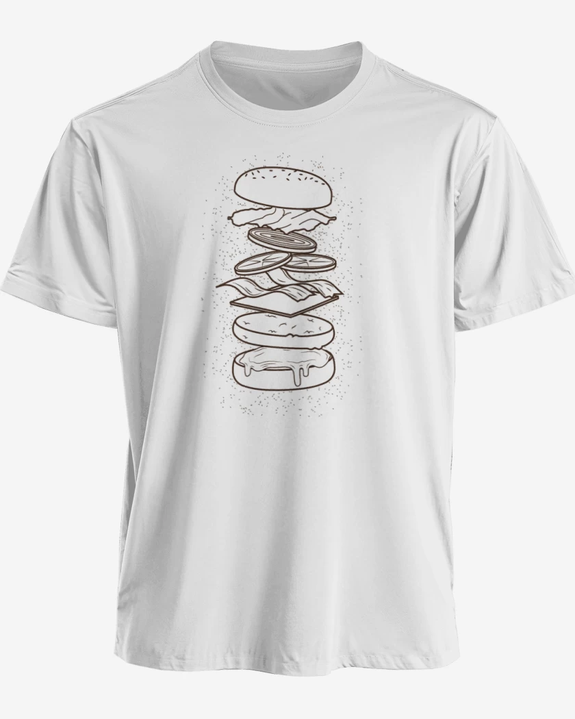 Polera premium Blanco de burguer