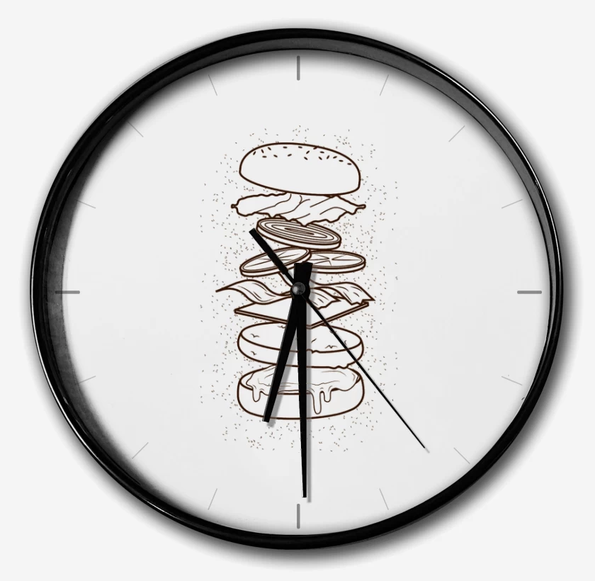 Reloj Blanco de burguer