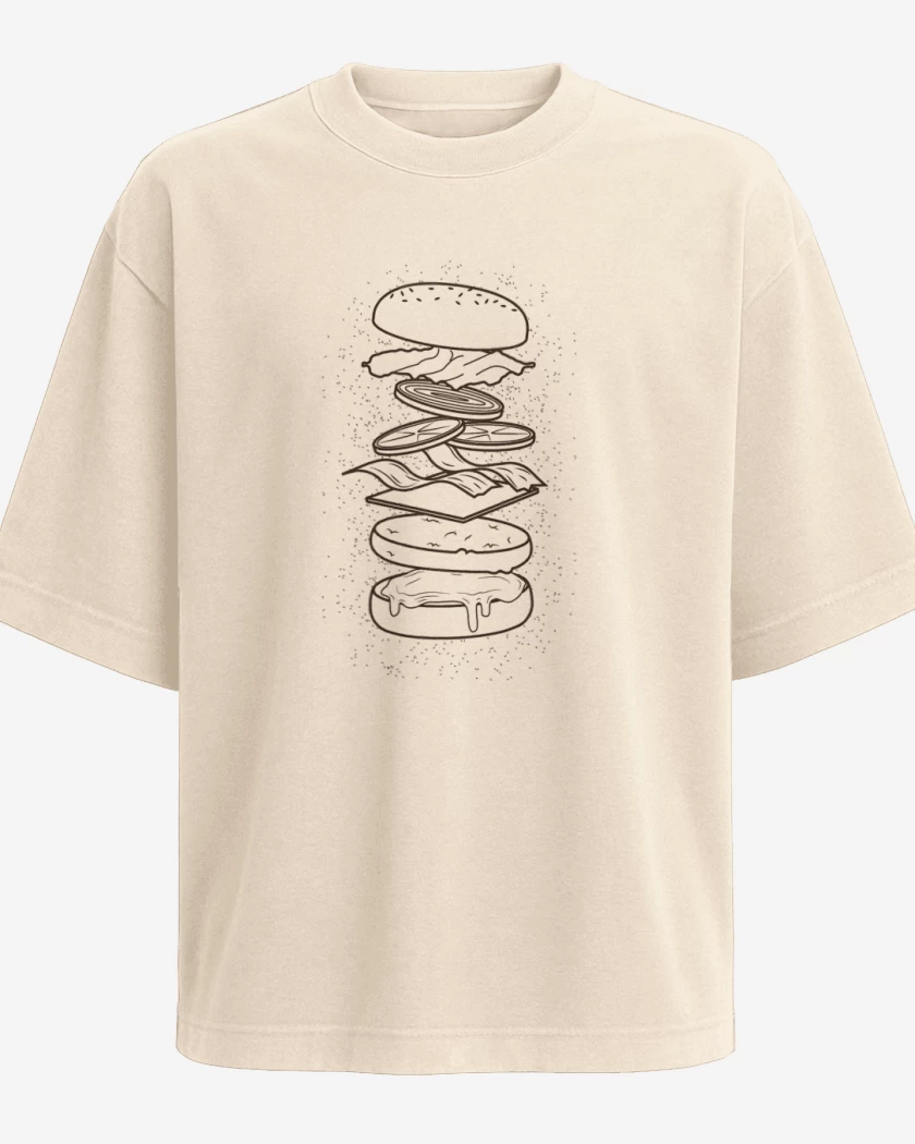 Polera Oversize Beige de burguer