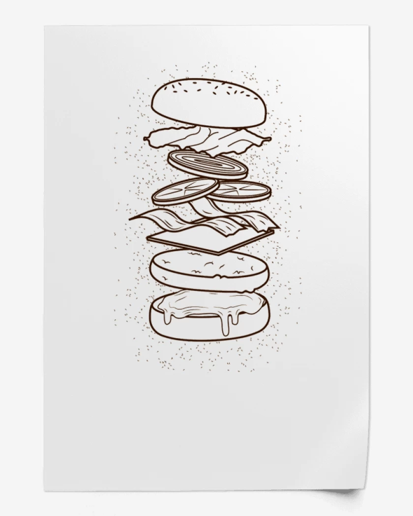 Print Blanco de burguer