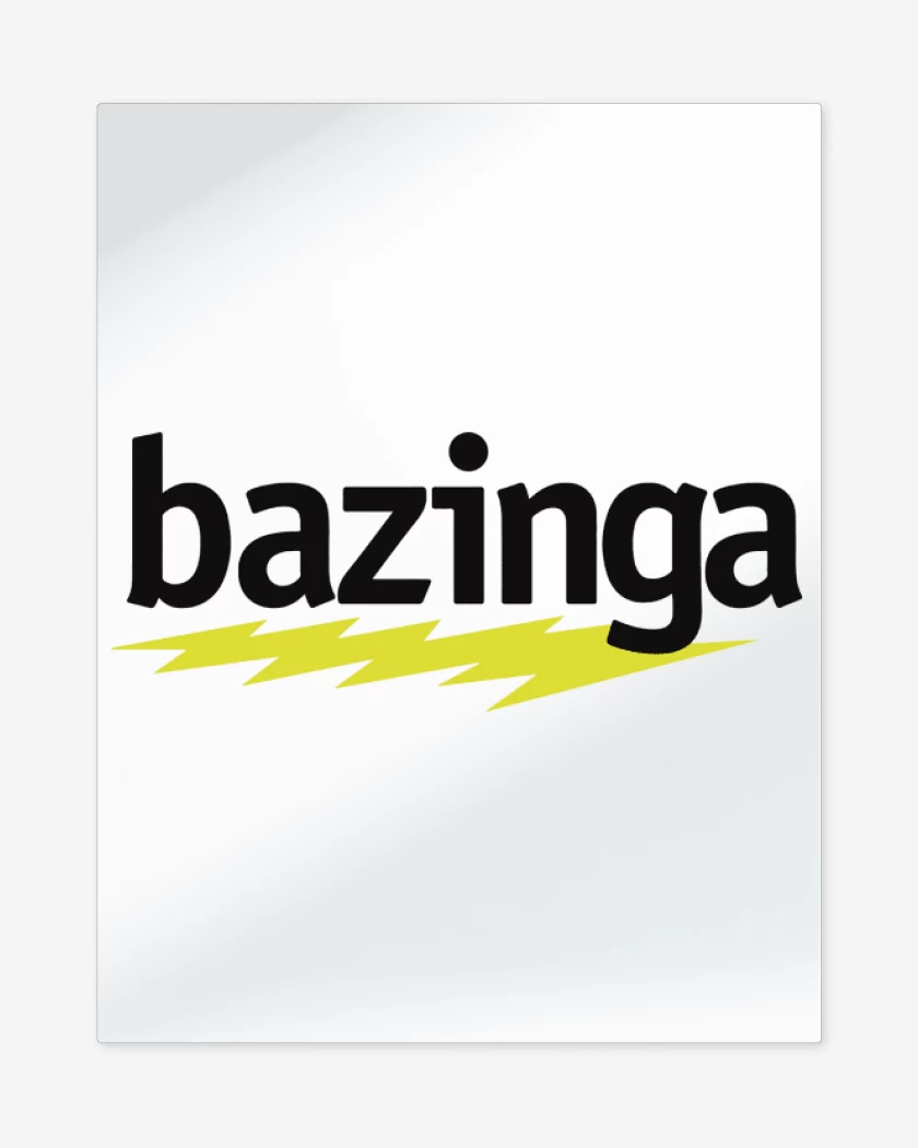 Print metalico Blanco de Bazinga 2