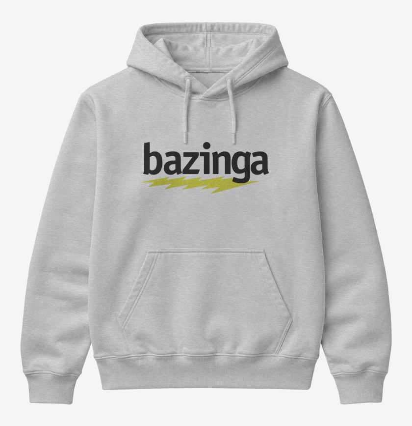 Poleron Canguro básico Gris Melange de Bazinga 2