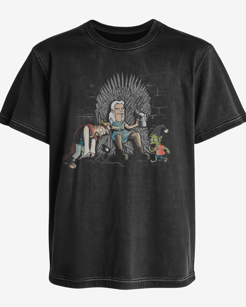 Polera desgastada Negro de Desencanto