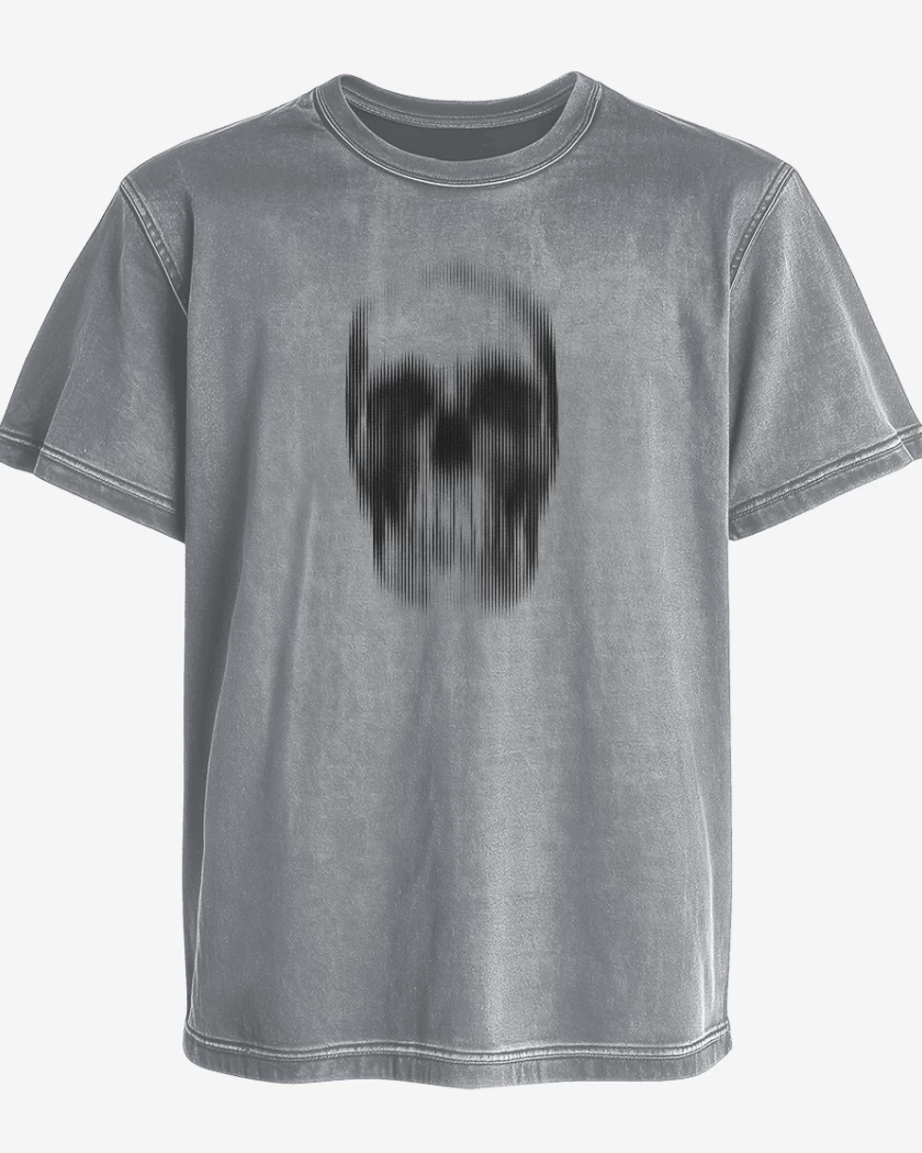 Polera desgastada Gris Melange de calacaloca
