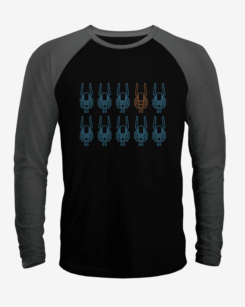 Polera Raglan Negro / Negro Heather de Chappie