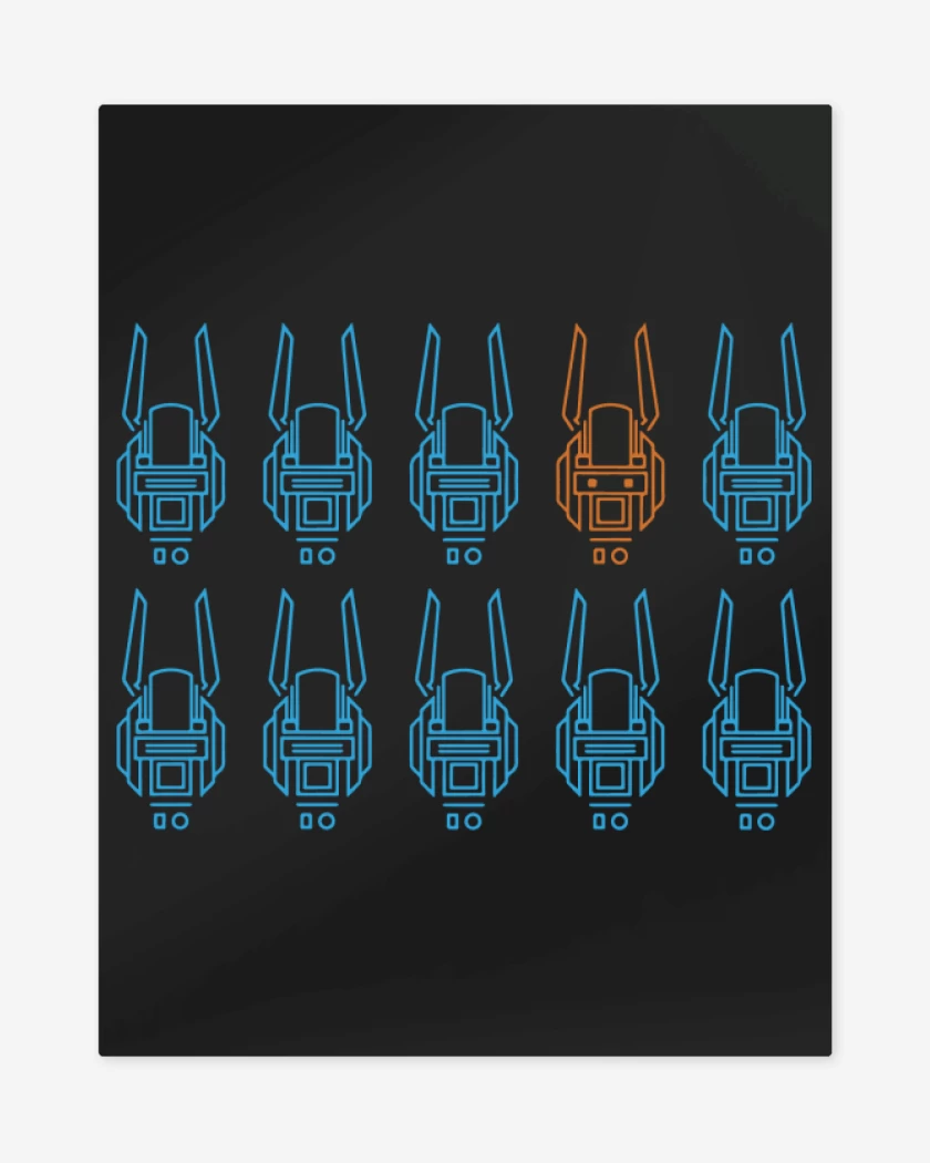 Print metalico Negro de Chappie