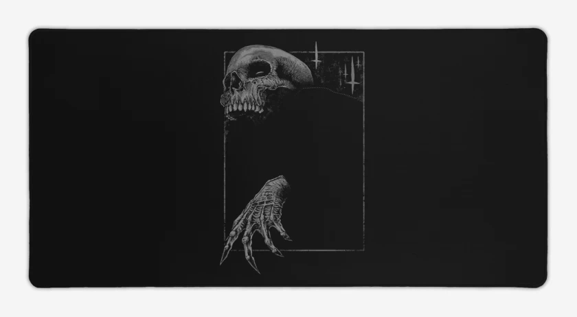 Mouse pad Gamer Negro de skull death