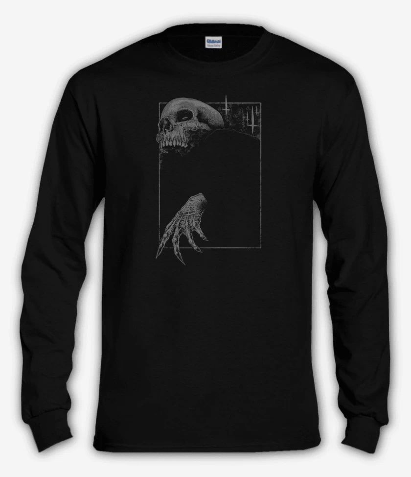 Polera manga larga Negro de skull death