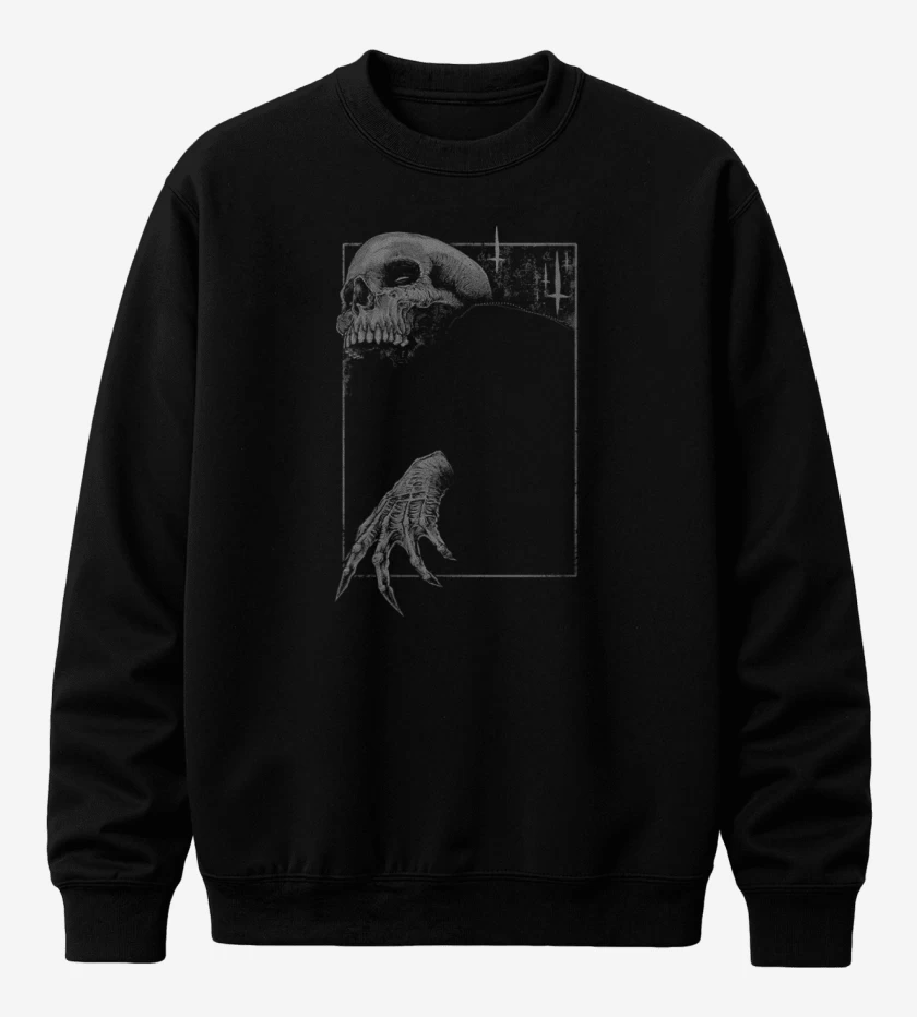 Poleron polo Negro de skull death