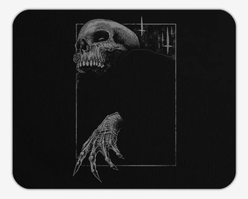 Mousepad Negro de skull death
