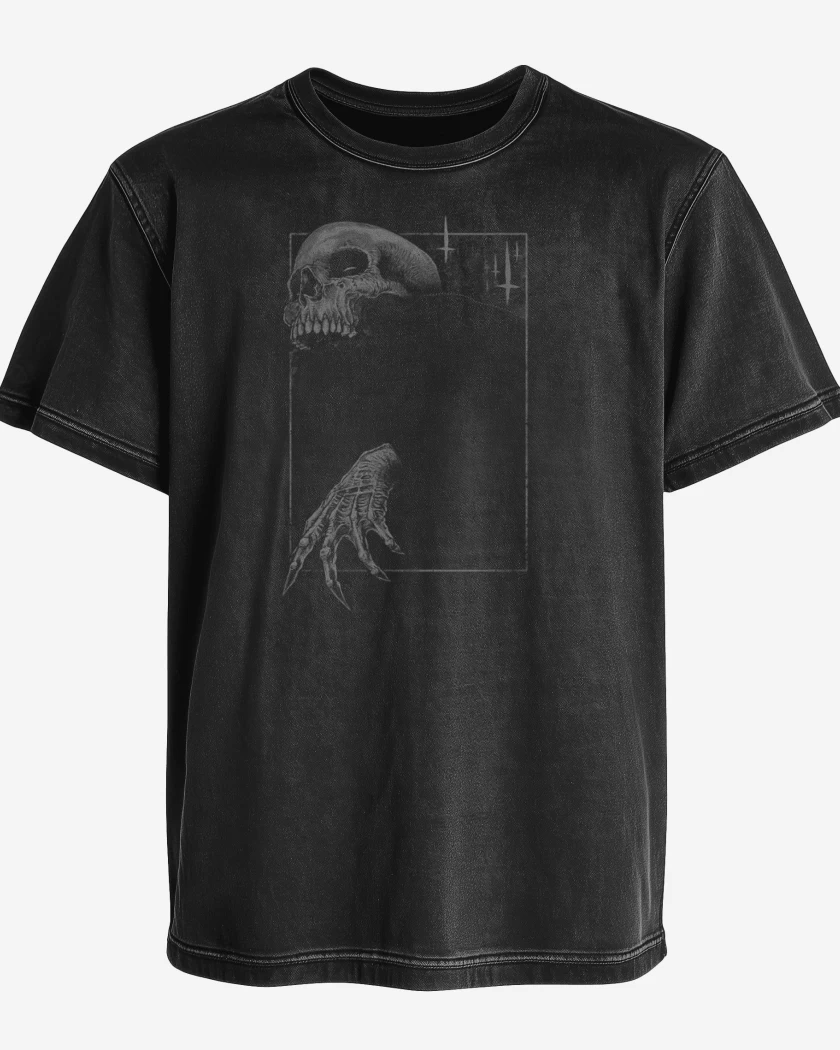 Polera desgastada skull death