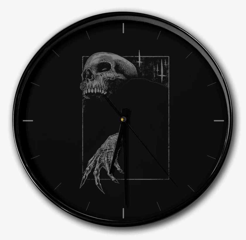Reloj Negro de skull death
