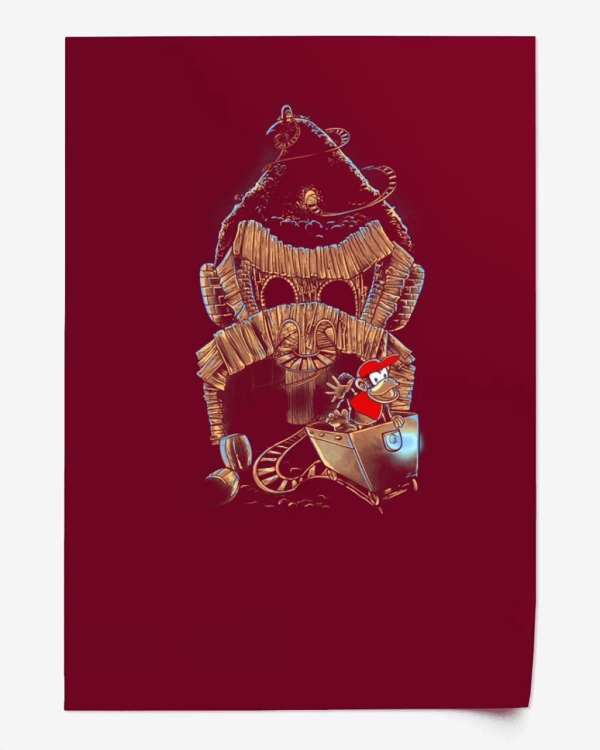 Print Donkey kong & Diddy kong etapa carrito