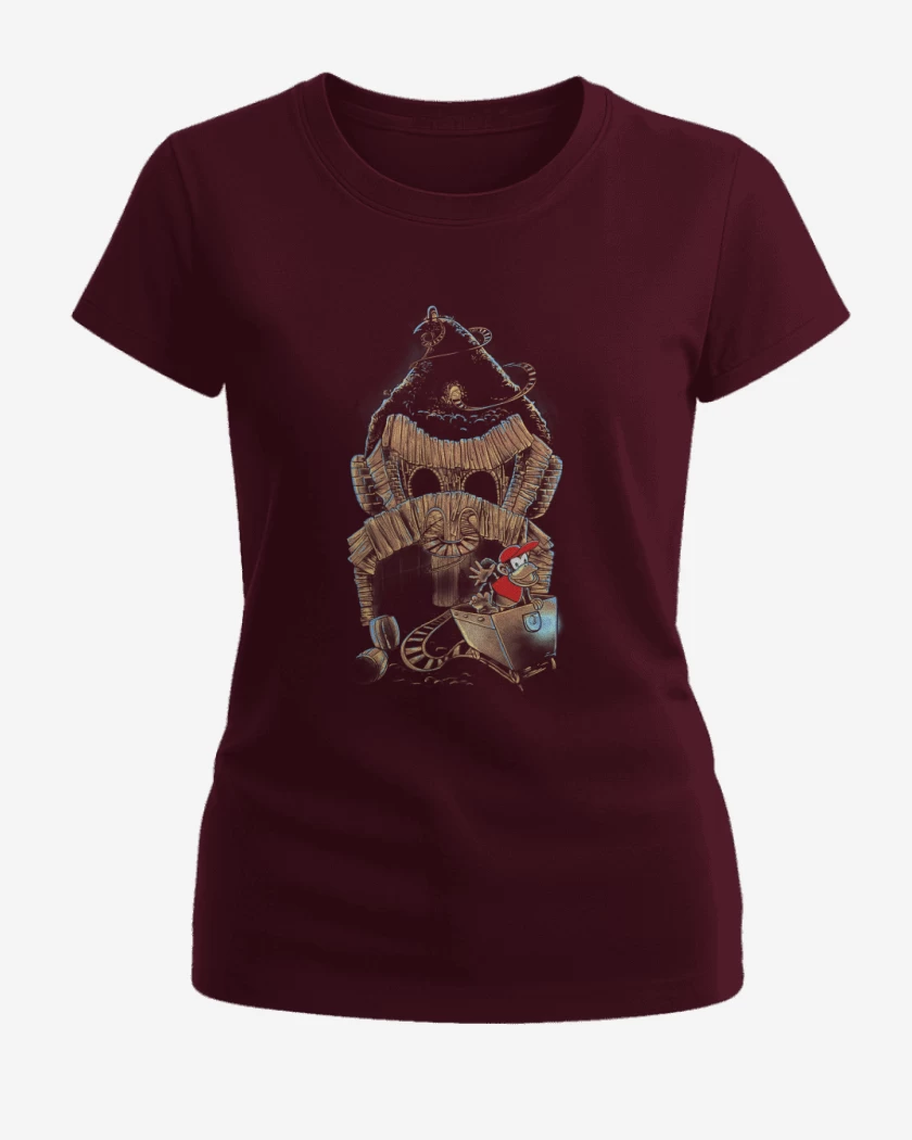 Polera de Mujer Donkey kong & Diddy kong etapa carrito