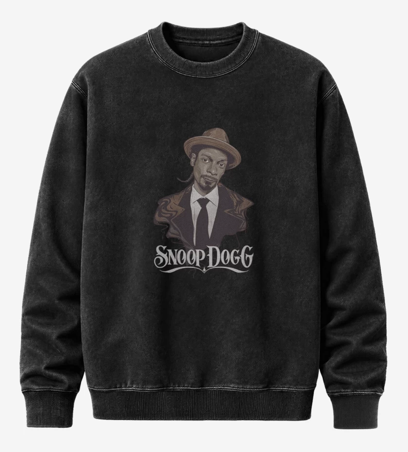 Poleron Polo Acid Wash Negro de PIMP Snoop Dogg