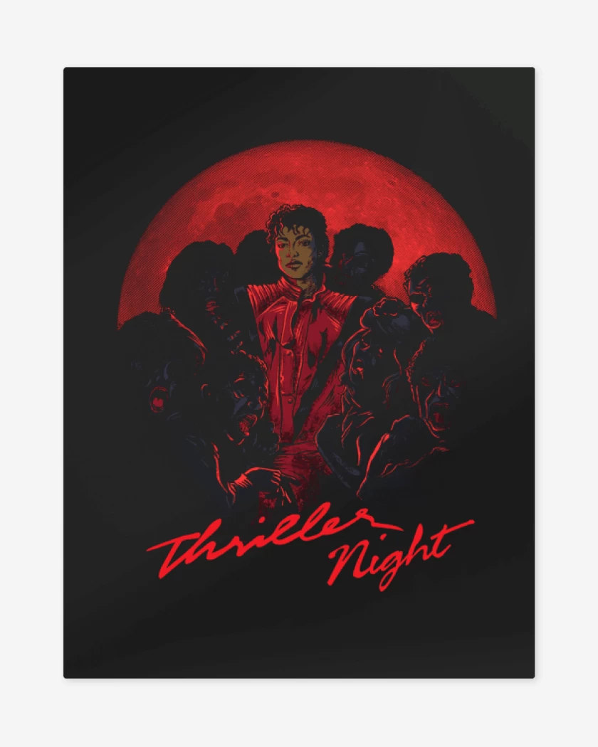 Print metalico Negro de Thriller Night 