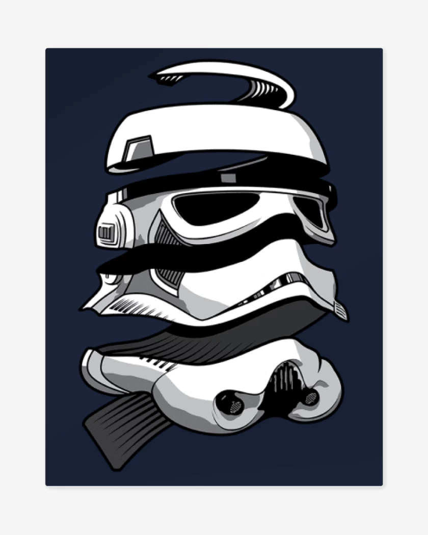 Print metalico Azul Marino de Imperial Trooper cut