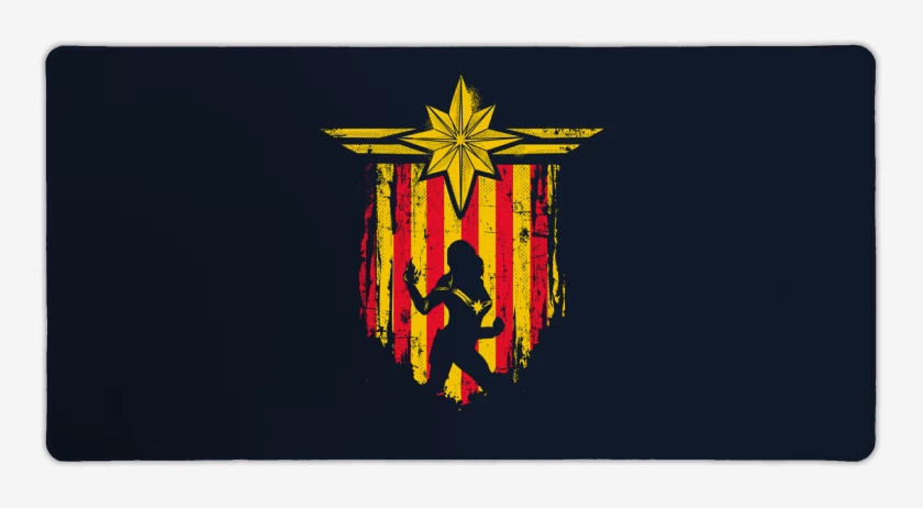 Mouse pad Gamer Capitana Marvel  escudo