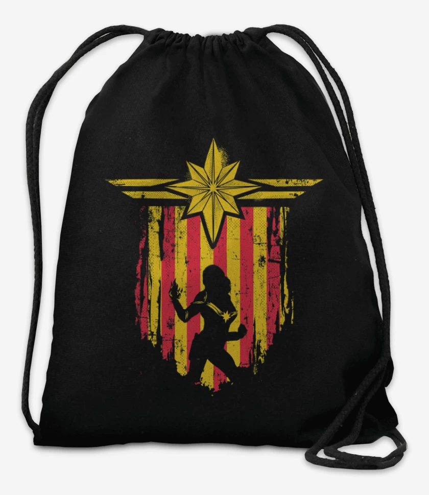 Mochila Negro de Capitana Marvel  escudo