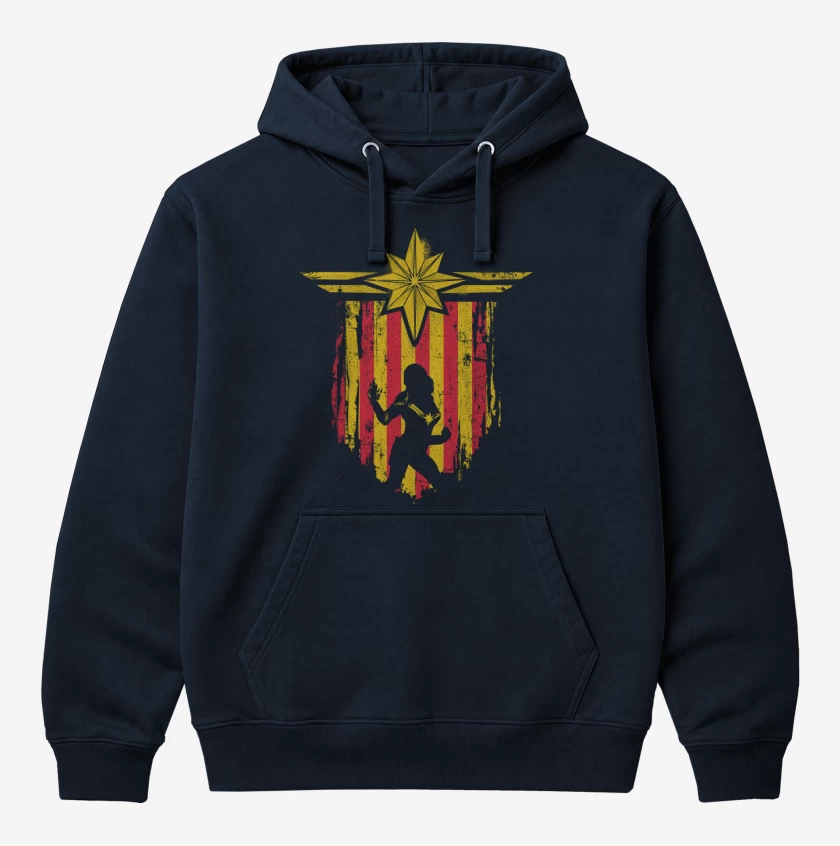 Polerón Canguro Capitana Marvel  escudo