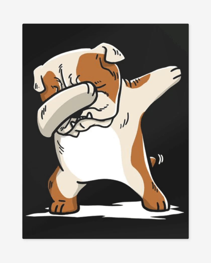 Print metalico Negro de Bulldogg Style 