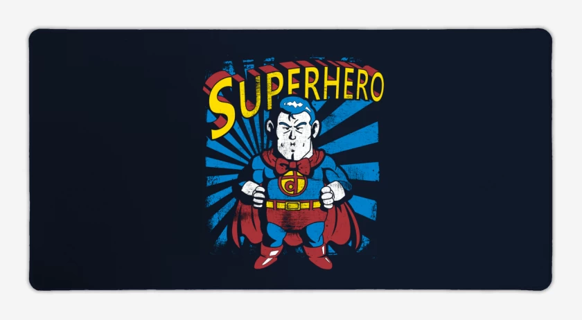 Mouse pad Gamer Azul Marino de Superhero suppaman 