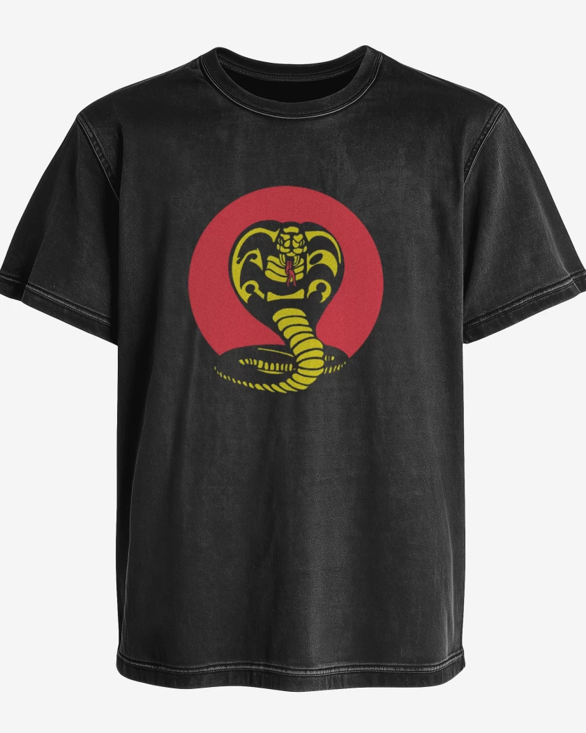Polera desgastada Negro de Kobra