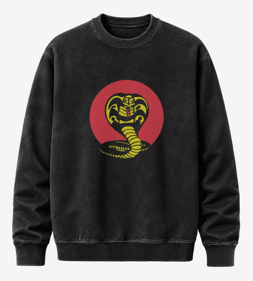 Poleron Polo Acid Wash Negro de Kobra
