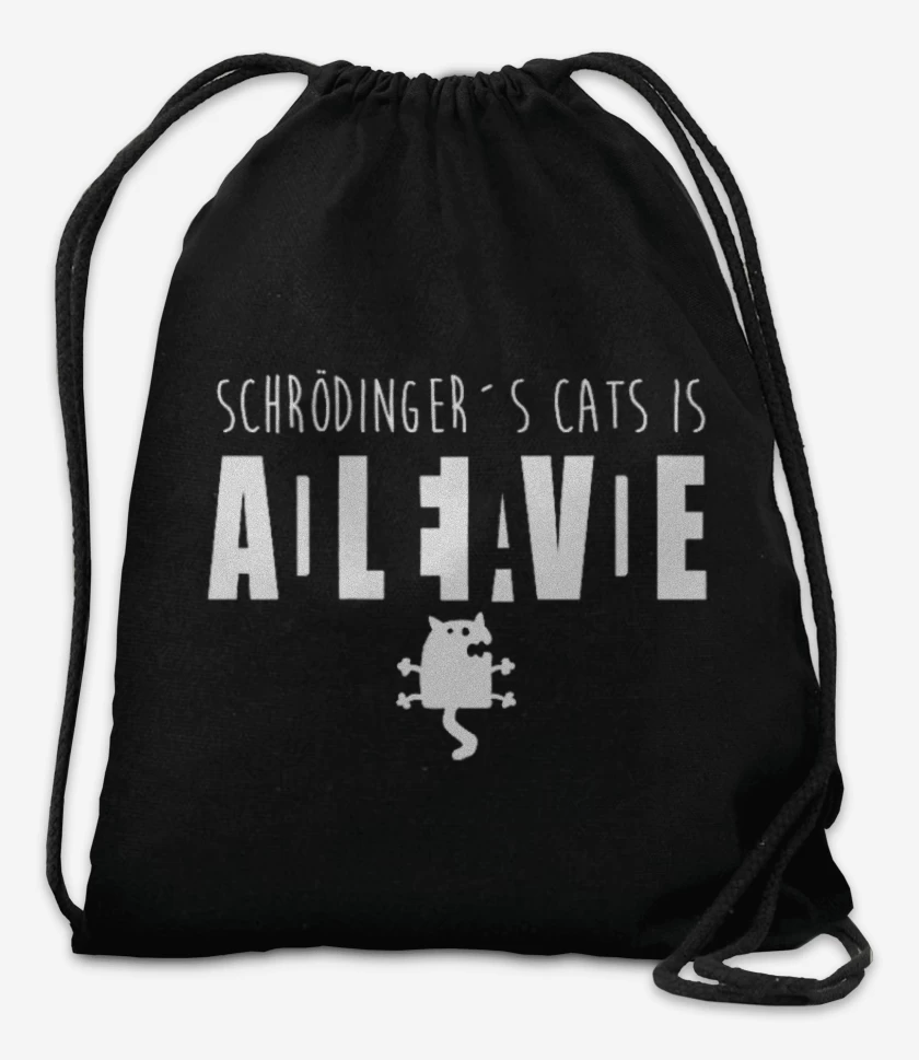 Mochila Negro de Gato de schrodinger III