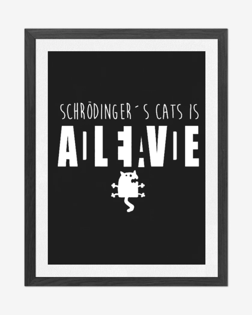 Cuadro decorativo Gato de schrodinger III