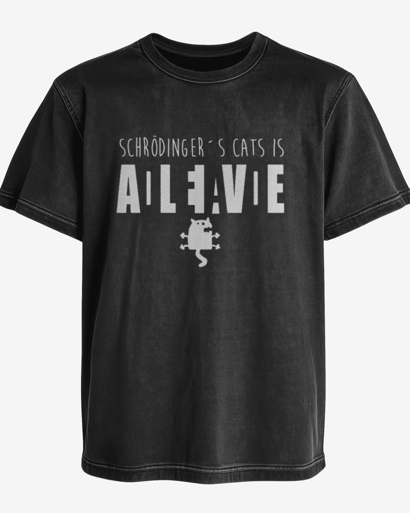 Polera desgastada Gato de schrodinger III