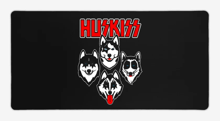 Mouse pad Gamer Negro de huskis