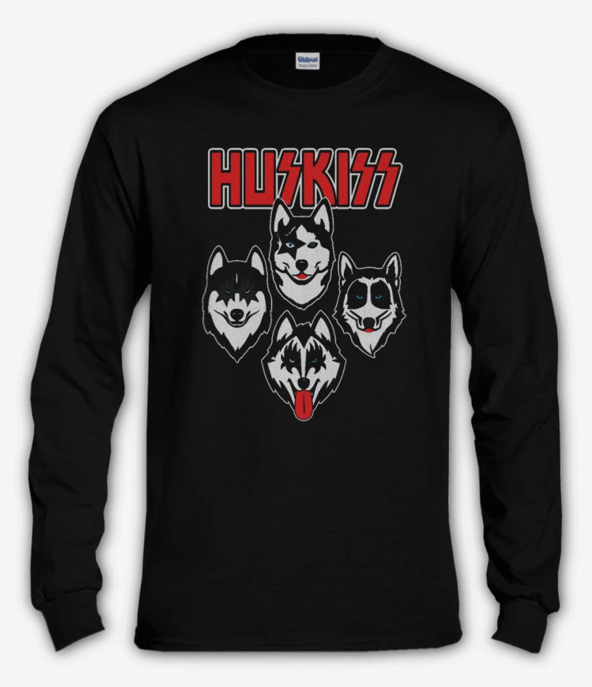 Polera manga larga Negro de huskis