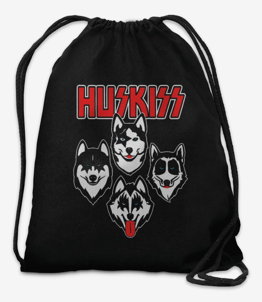 Mochila Negro de huskis