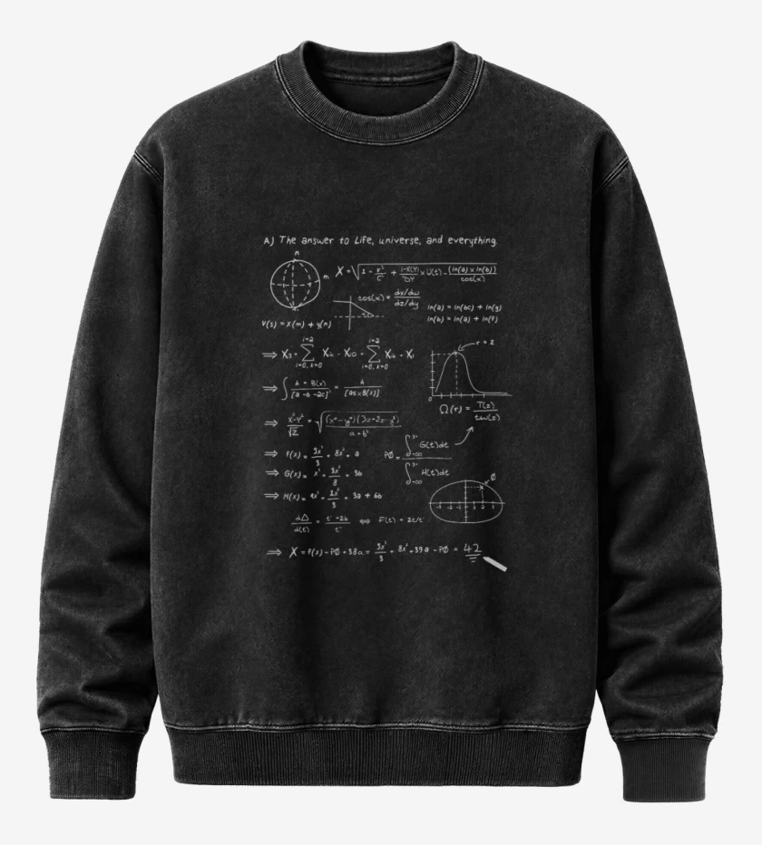 Poleron Polo Acid Wash Negro de El significado de la vida