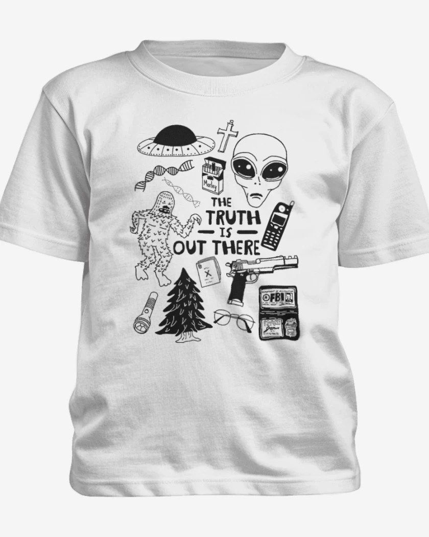 Polera de niño Blanco de archivos X 